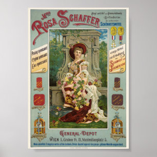 Poster Madame Rose Schaffer Áustria Cartaz Antigo Década