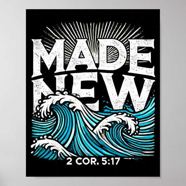 Poster Made New Baptized Baptism  (Frente)