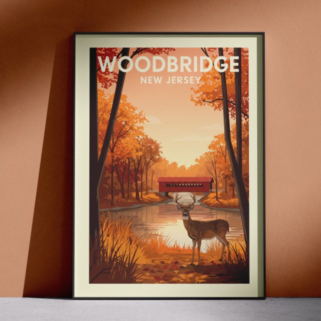 Poster Madeira Antiga Woodbridge Nova Jersey (Criador carregado)