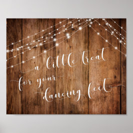 Poster Madeira e Luzes Um Pouco De Tratamento Para Seu Pé