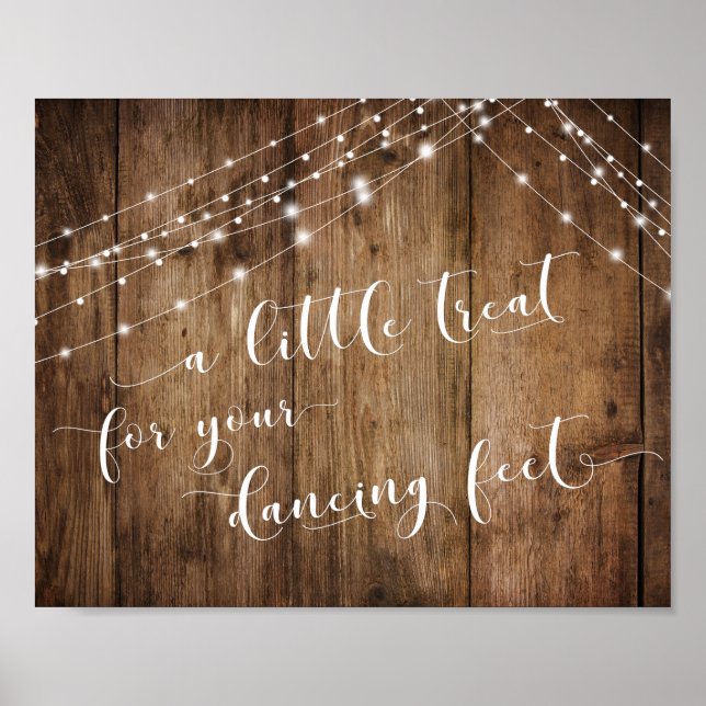 Poster Madeira e Luzes Um Pouco De Tratamento Para Seu Pé (Frente)