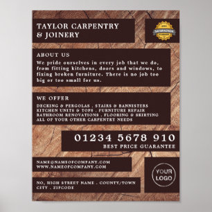 Poster Madeira Escura, Carpintaria, Publicidade Carpintei