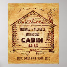 Madeira Faux Personalizada de Cabina de Log