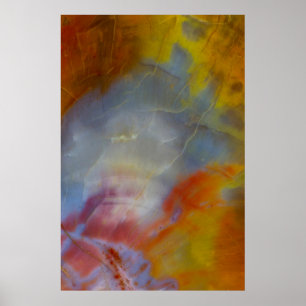 Poster Madeira Petrificada Abstrata close-up