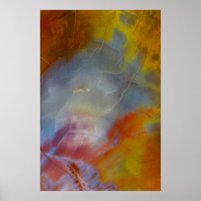 Poster Madeira Petrificada Abstrata close-up (Frente)