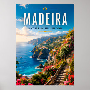 Poster 🌸 Madeira Portugal Falésia Costeira Decoração de