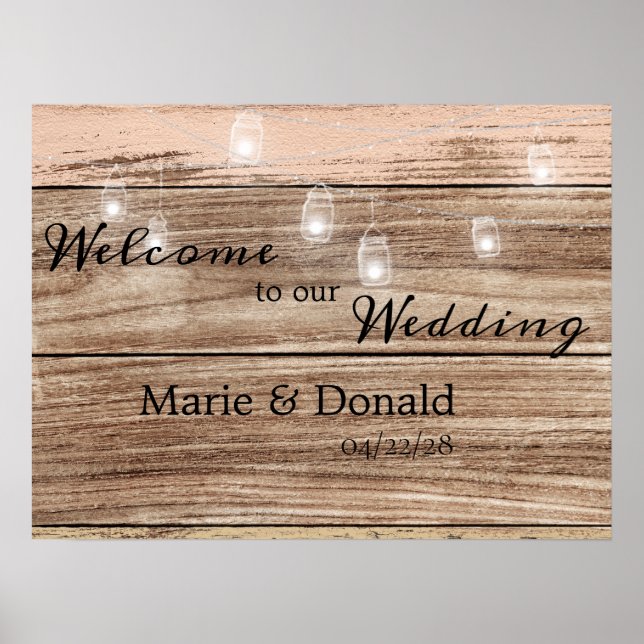 Poster Madeira rosa russa e candeeiros (Frente)