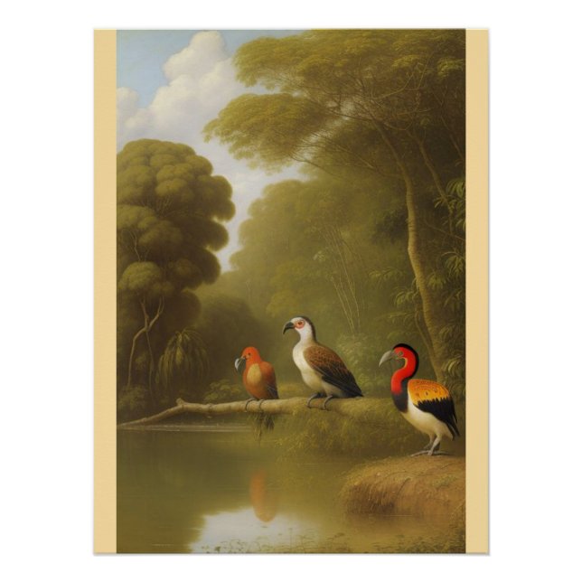 Póster Madeira Tapeçada Por Muro (Frente)