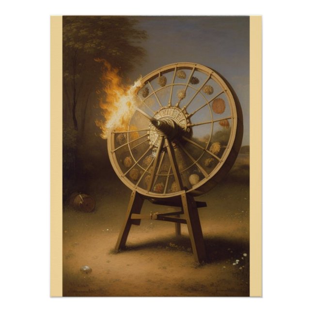 Póster Madeira Tapeçada Por Muro (Frente)