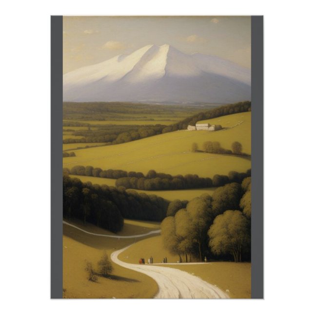 Póster Madeira Tapeçada Por Muro (Frente)