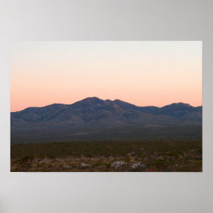 Póster Madera Mountain, ao anoitecer, Texas