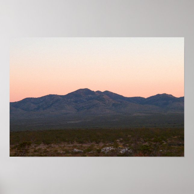 Póster Madera Mountain, ao anoitecer, Texas (Frente)
