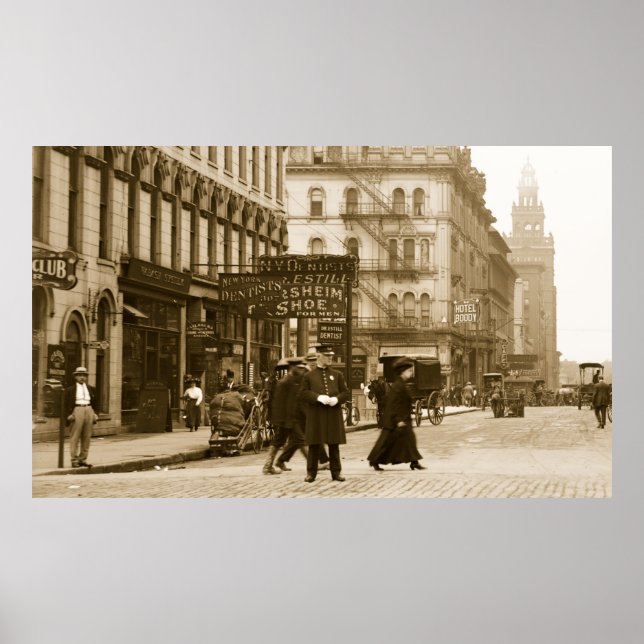 Poster Madison Ave, da Rua da Cúpula, Toledo, OH, início  (Frente)