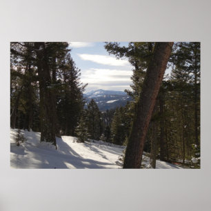Poster Madison Mountain em inverno em Montana