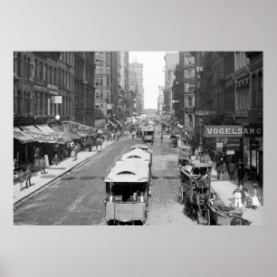 Póster Madison Rua, Chicago, 1900