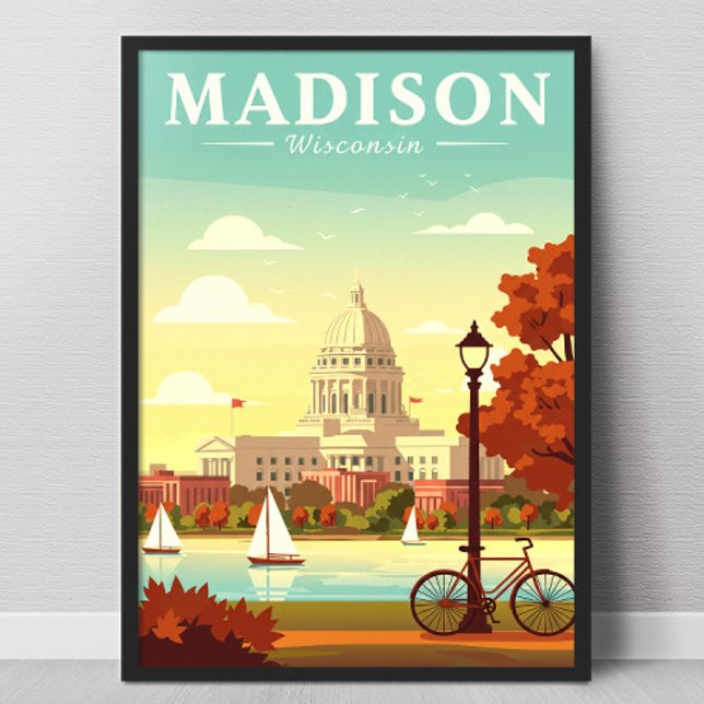 Poster Madison Wisconsin Antigo (Criador carregado)