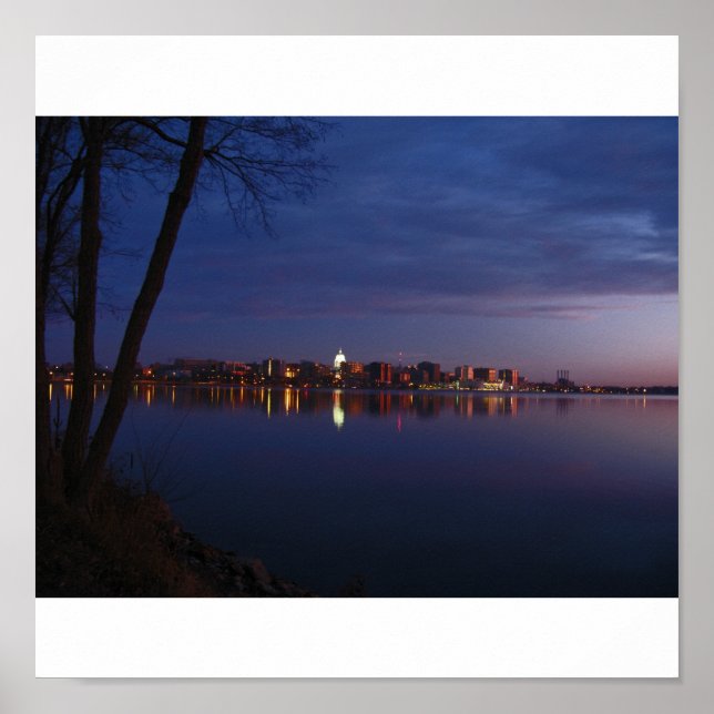Póster Madison, Wisconsin Skyline (Frente)