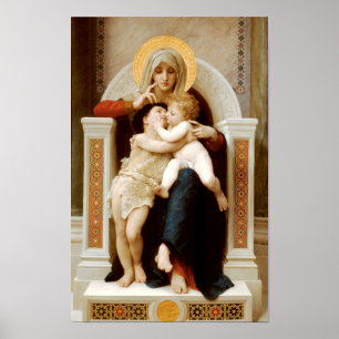 Poster Madona com menino e João Batista