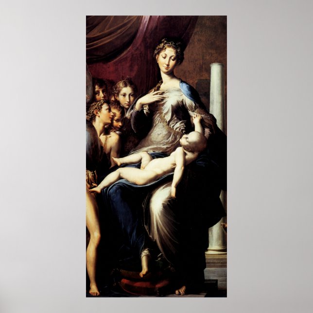 Poster Madona com o Pescoço Longo de Parmigiano (Frente)