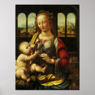 Poster Madona da Carnation de Leonardo da Vinci