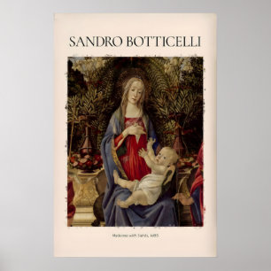 Poster Madona de Botticelli com Santos Bardi Altarpiece