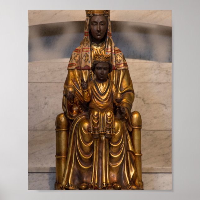 Poster Madona de Montserrat Black Madonna Virgem Maria (Frente)