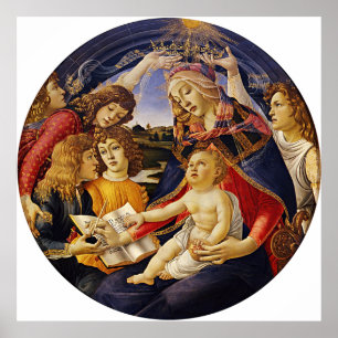 Póster Madona do Magnificat de Botticelli