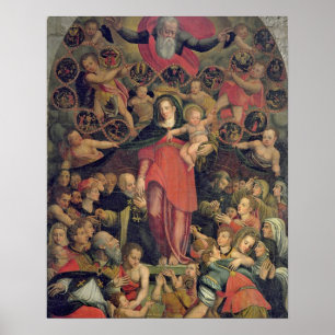 Póster Madona do Rosário, c.1569 (óleo na canvas)