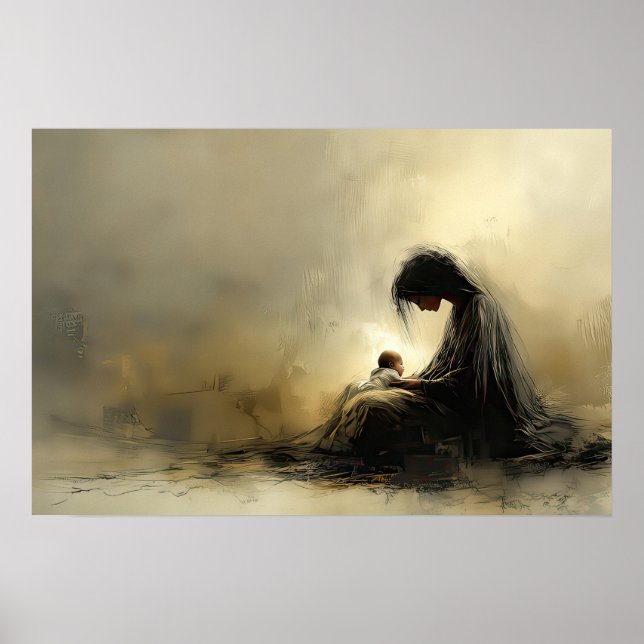 Poster Madona e Criança (Frente)