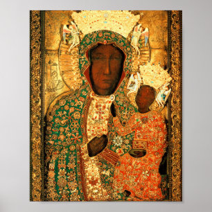 Poster Madona Negra e Criança Nossa Senhora de Czestochow