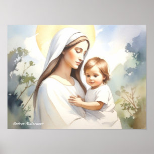 Poster Madonna com Child Jesus