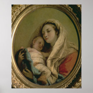 Póster Madonna com criança de sono, 1780s