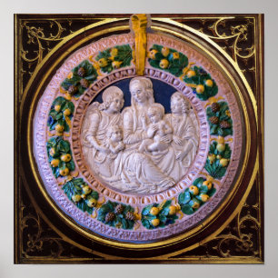 POSTER MADONNA COM CRIANÇA E SANTOS