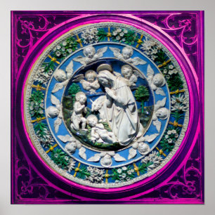 PÓSTER MADONNA COM CRIANÇAS E ÂNGULOS