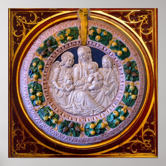 PÓSTER MADONNA COM FILHO E SANTOS (Frente)