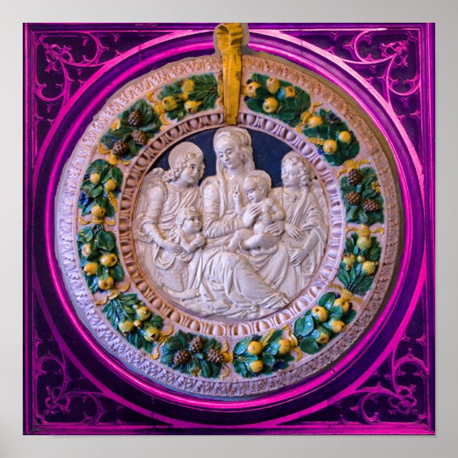 PÓSTER MADONNA COM FILHO E SANTOS (Frente)