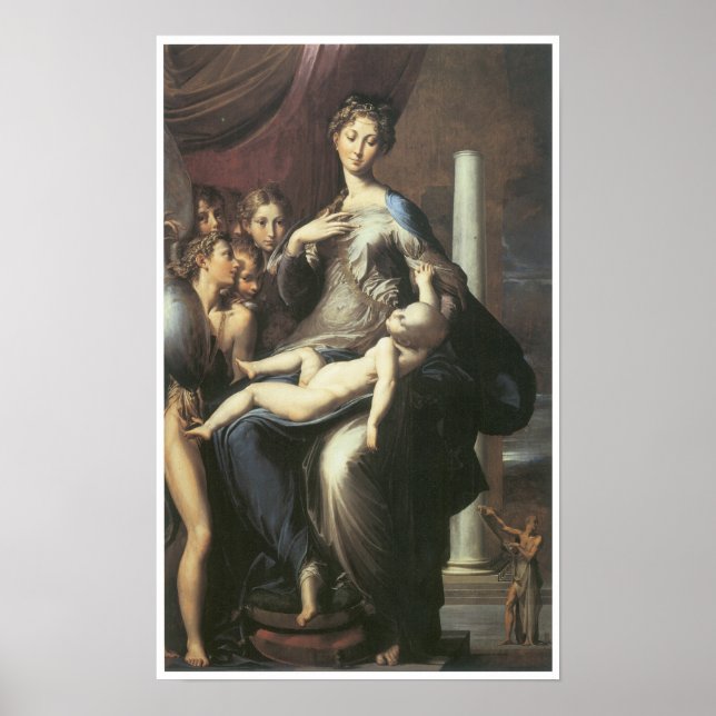 Póster Madonna com o Pescoço Longo, 1534-40 (Frente)