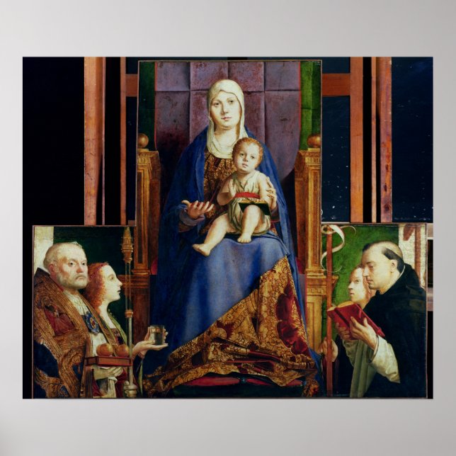Póster Madonna com o Santo Nicholas de Bari (Frente)