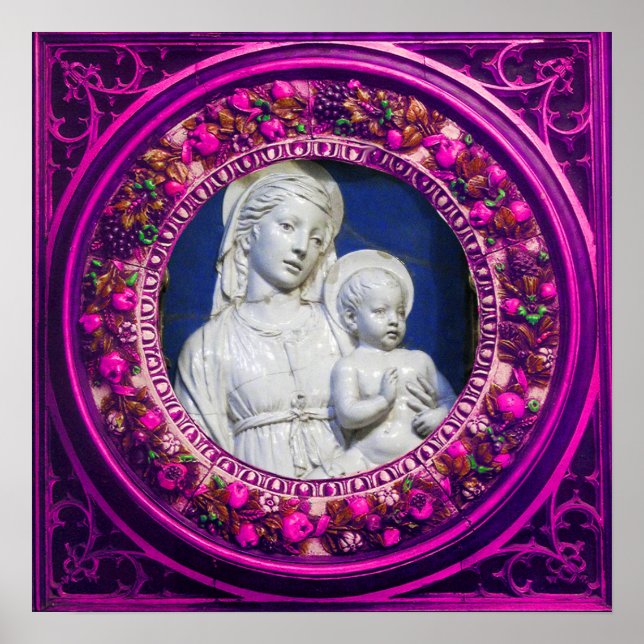 PÓSTER MADONNA COM RENAISSÂNCIA INFANTIL (Frente)