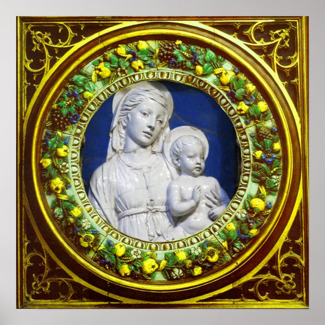 PÓSTER MADONNA COM RENAISSÂNCIA INFANTIL (Frente)