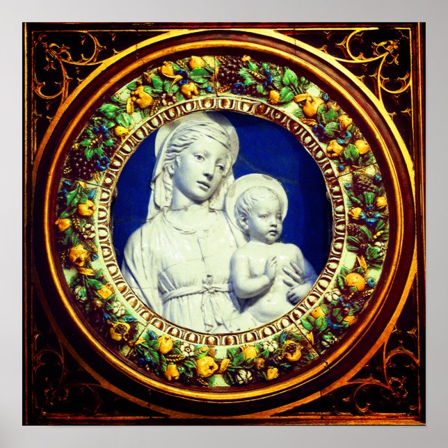 PÓSTER MADONNA COM RENAISSÂNCIA INFANTIL (Frente)