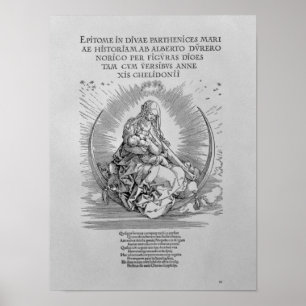 Póster Madonna como a mãe de cuidados e ser divino