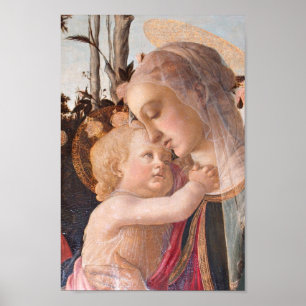 Poster Madonna del Magnificat segurando o bebê Jesus