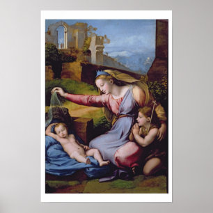 Póster Madonna do Diadem azul ou Madonna de t