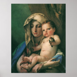 Póster Madonna do Goldfinch por Tiepolo, Vintage Art