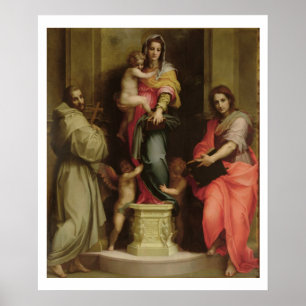 Póster Madonna dos Harpies, 1517 (óleo no painel)