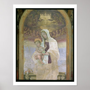 Póster Madonna e a criança, um detalhe do tabernacl