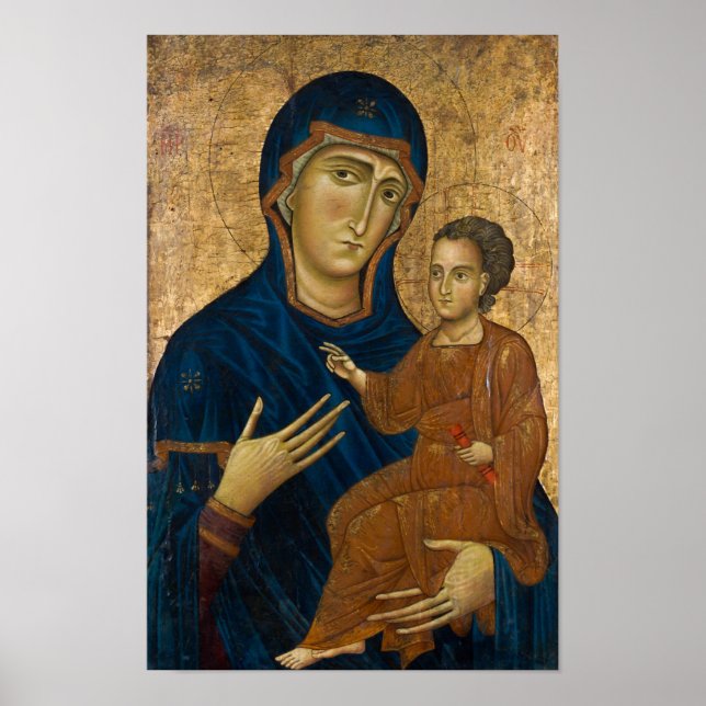 Poster Madonna e Child, 1240 por Berlinghiero (Frente)