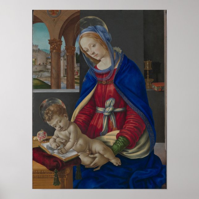 Poster Madonna e Child, cerca de 1483-4 (Frente)