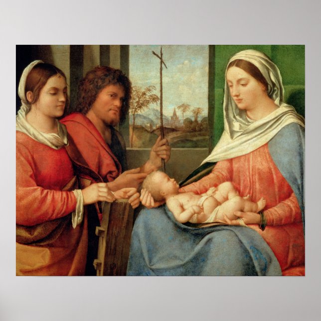 Póster Madonna e Child com Santos 2 (Frente)